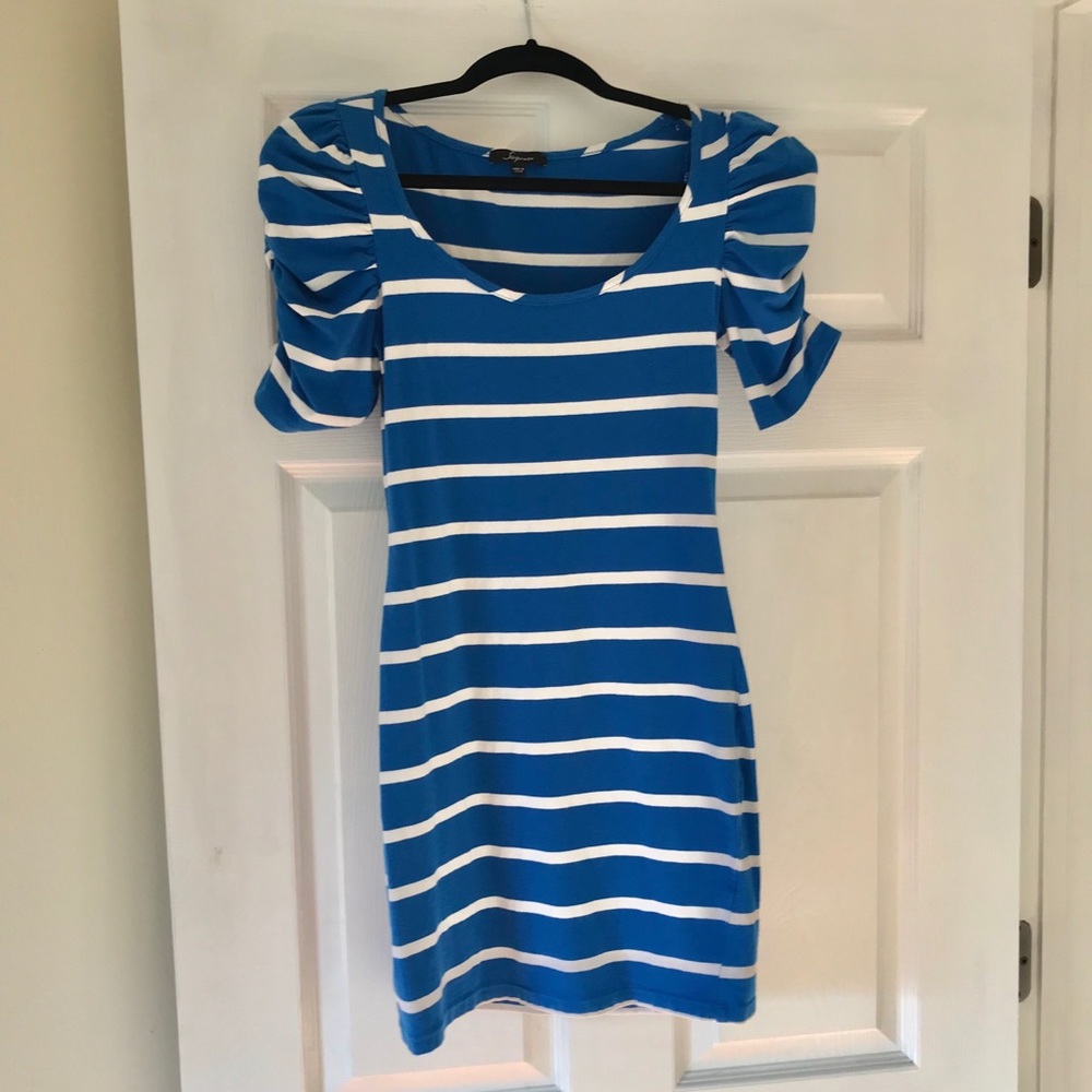 Blue & White Striped Dress